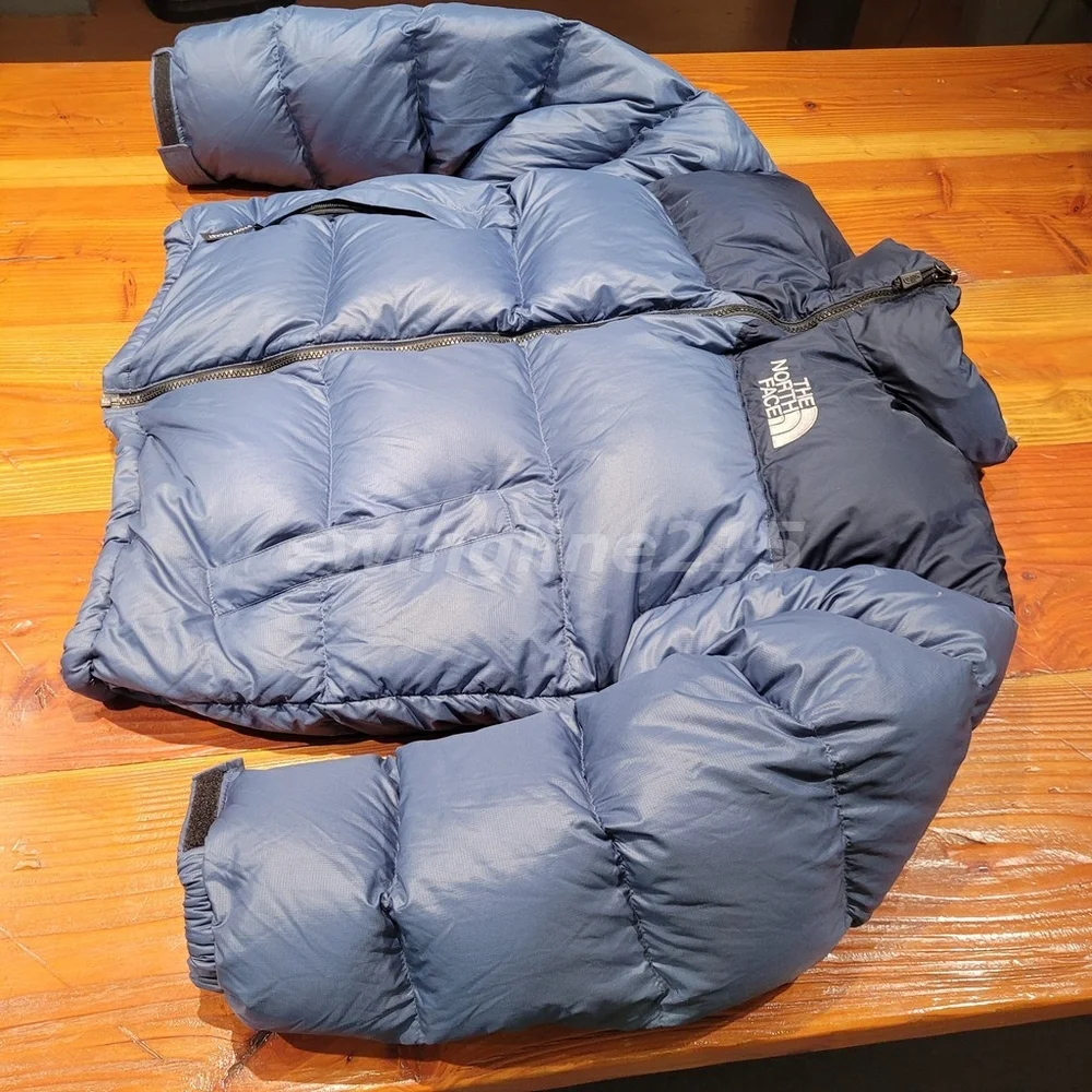 Vintage 00s North Face Nuptse 700 Goose Down Puffer Jacket Men Blue Men L - Picture 11 of 11